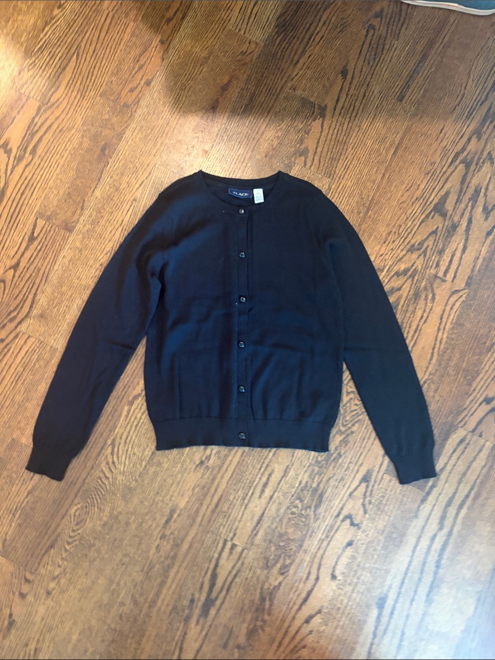 Place Black Kids Button-Up Cardigan